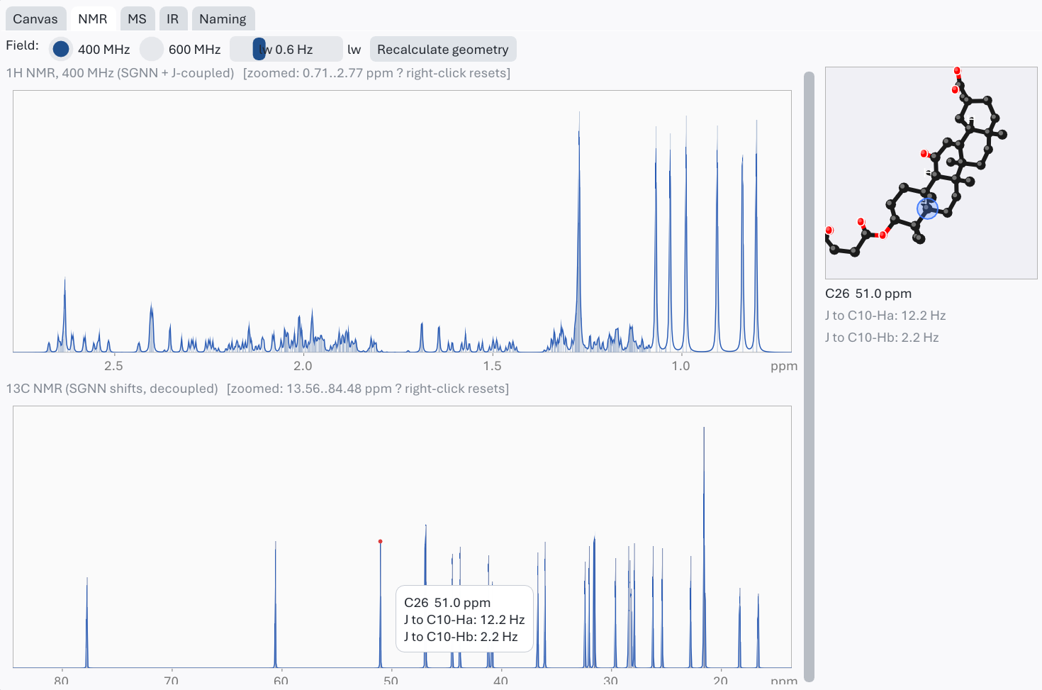 The NMR tab